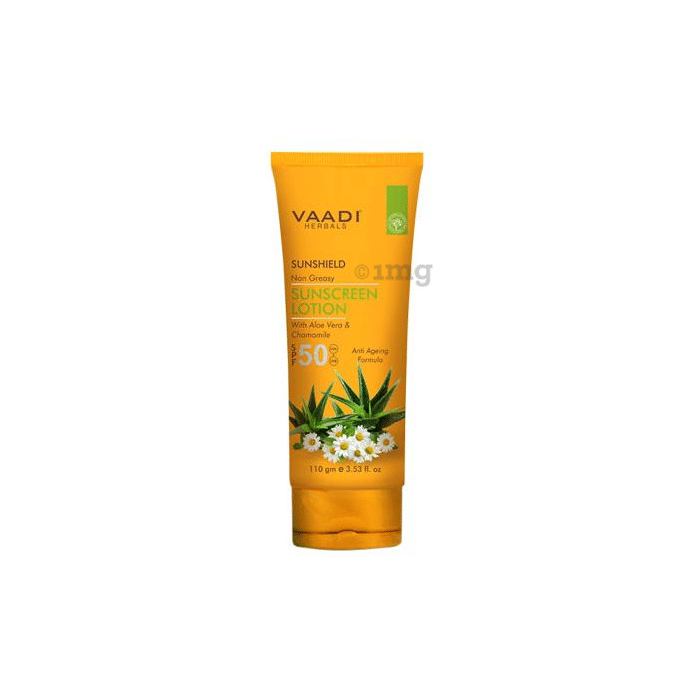 Vaadi Herbals Sunscreen Lotion with Aloe Vera & Chamomile SPF 50