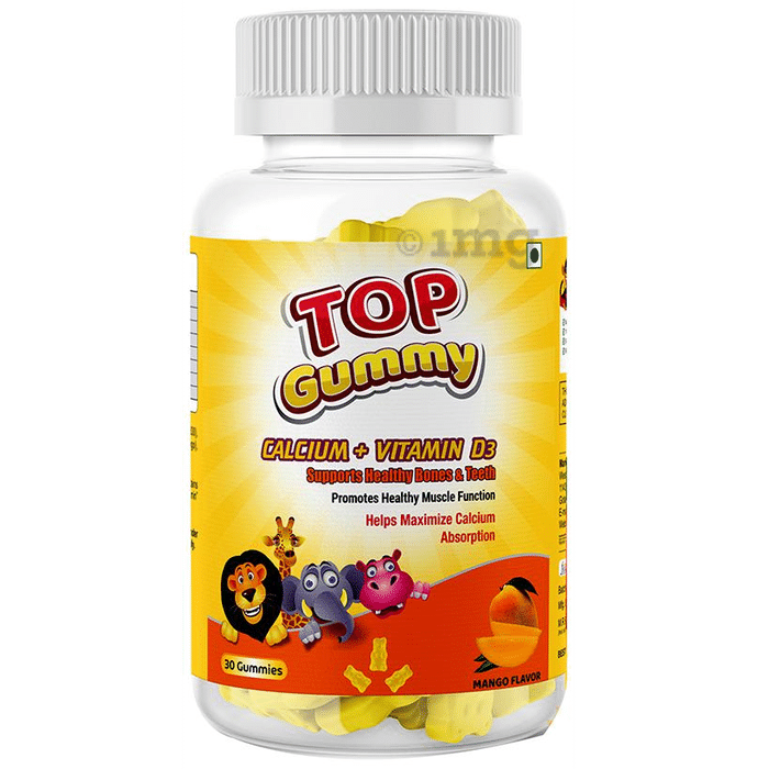 HealthVit Top Gummy Calcium + Vitamin D3 Mango