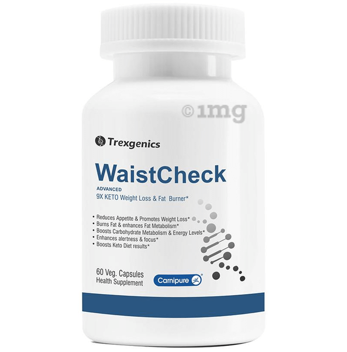 Trexgenics WaistCheck Advanced 9X Keto | Weight Loss & Fat Burner Veg Capsule