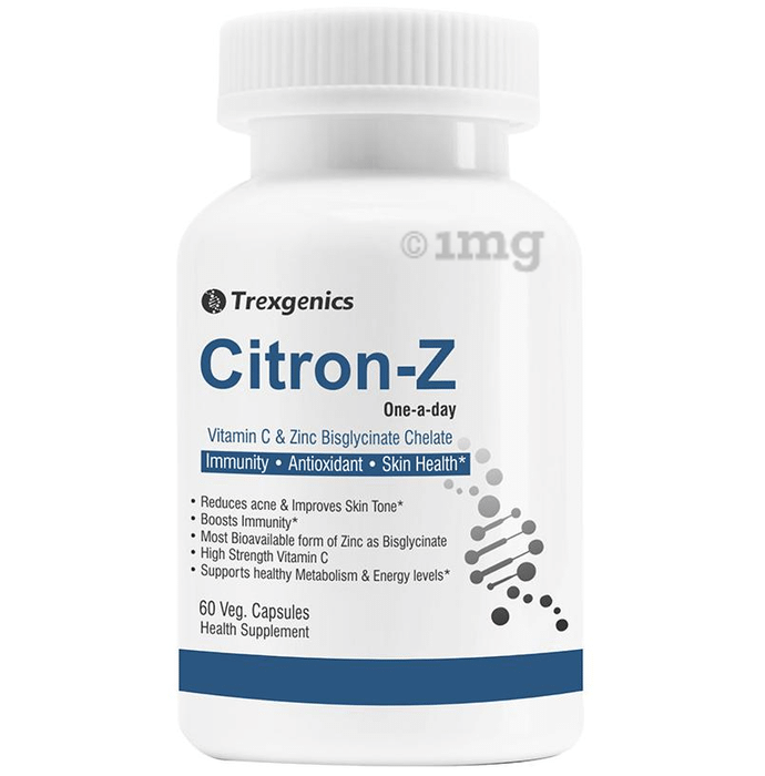 Trexgenics Citron-Z  Vitamin C Zinc Bis-Glycinate Veg Capsule