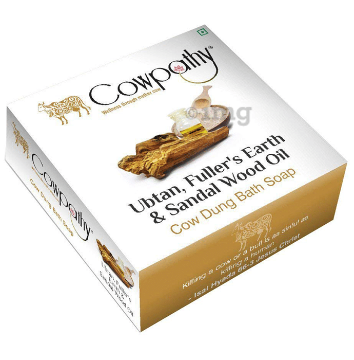 Cowpathy Ubtan Fullers Earth and Sandal Wood Oil Cow Dung Bath Soap