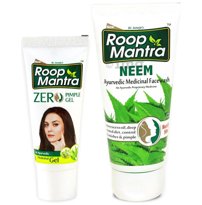 Roop Mantra  Combo Pack of Zero Pimple Gel 15gm & Neem Face Wash 50ml