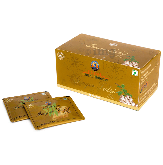 Jindal Herbal Ginger Tulsi Tea (2.5gm Each Sachet)