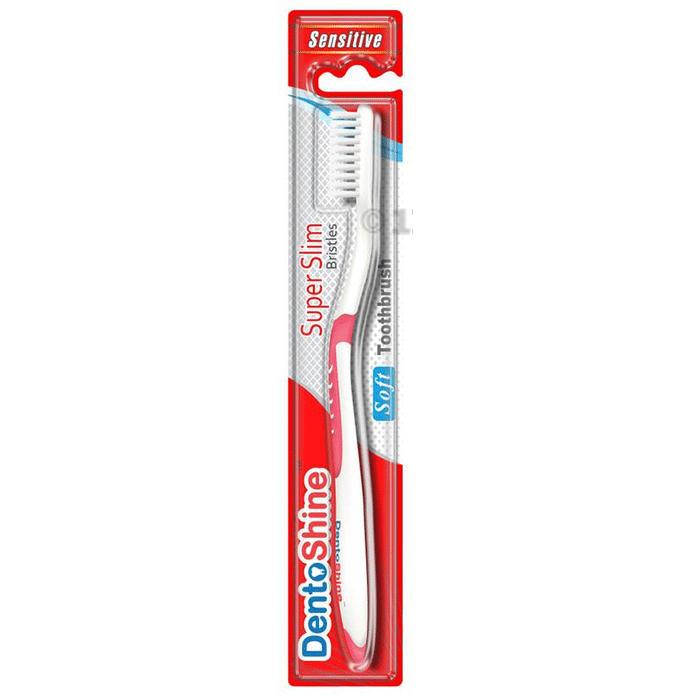 DentoShine Super Slim Soft Toothbrush Pink