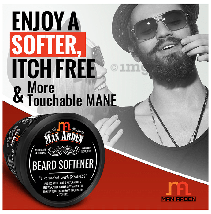 Man Arden Beard Softener Professional Styling For Gloss Finish, Healthy  Beard Growth, 50gm 