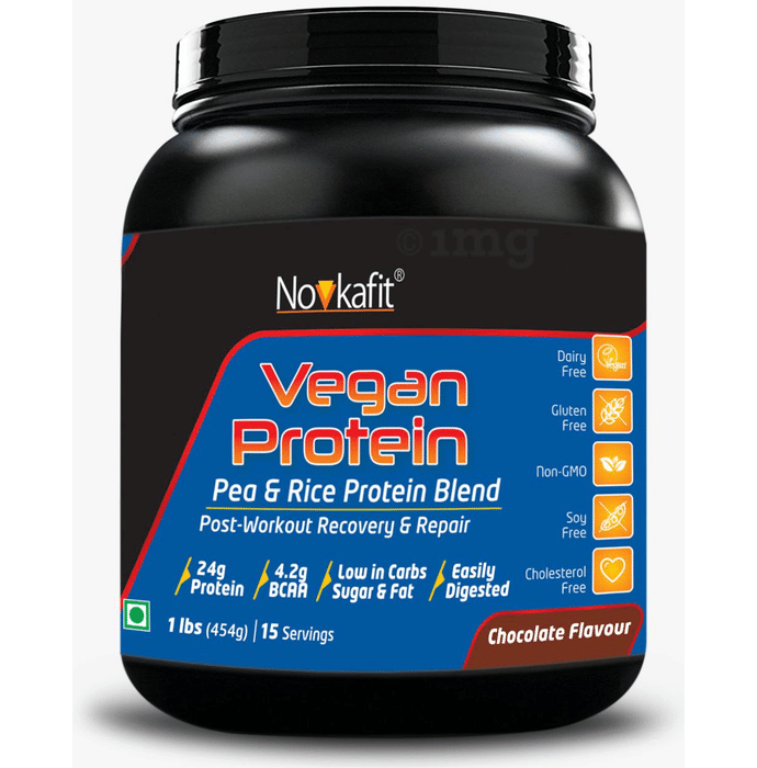 Novkafit Vegan Protein, Pea & Rice Protein Blend Chocolate