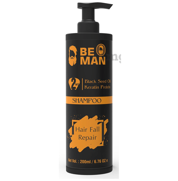 Be O Man 2 in 1 Keratin Protein Shampoo with Black Seed Oil - Sulphate and Paraben Free