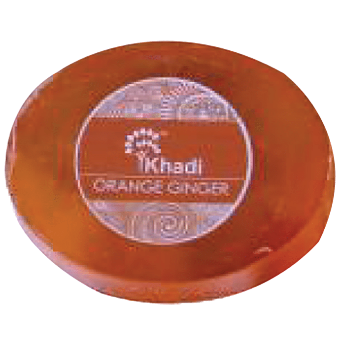 Khadi India Handmade Bathing Bar Orange Ginger