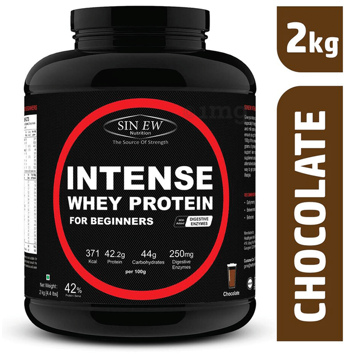 Sinew Nutrition Intense Whey Protein for Beginners with Digestive Enzymes Chocolate