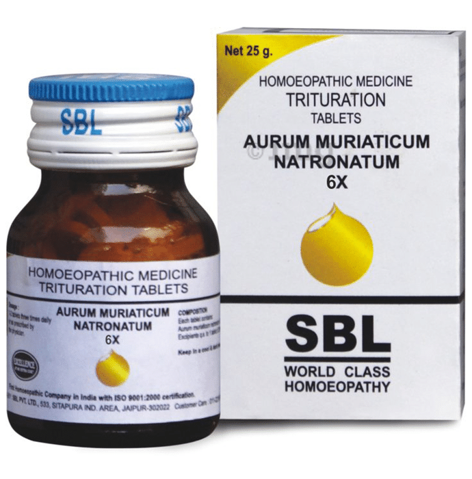 SBL Aurum Muriaticum Natronatum Trituration Tablet 6X