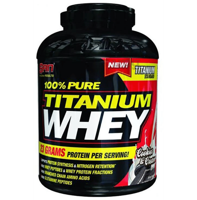 SAN 100% Pure Titanium Whey Protein Powder Cookies & Cream