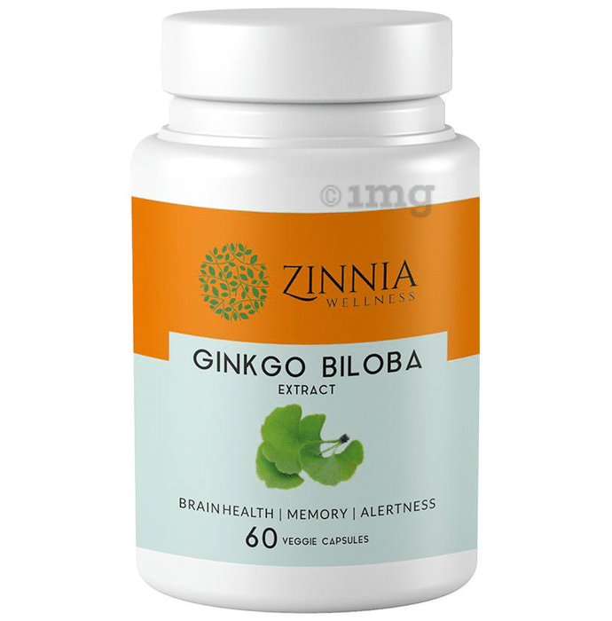 Zinnia Wellness Ginkgo Biloba Extract Veggie Capsule