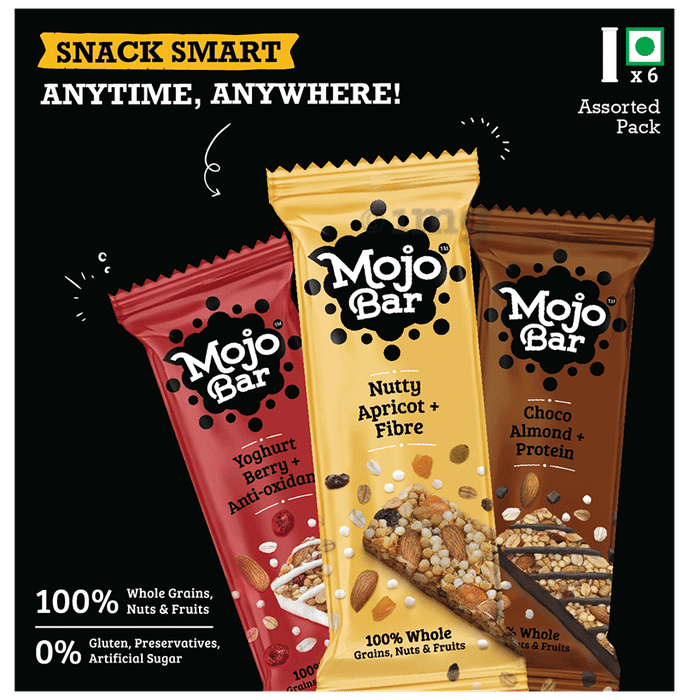 Mojo Bar Assorted Choco Almond, Yoghurt Berry & Nutty Apricot