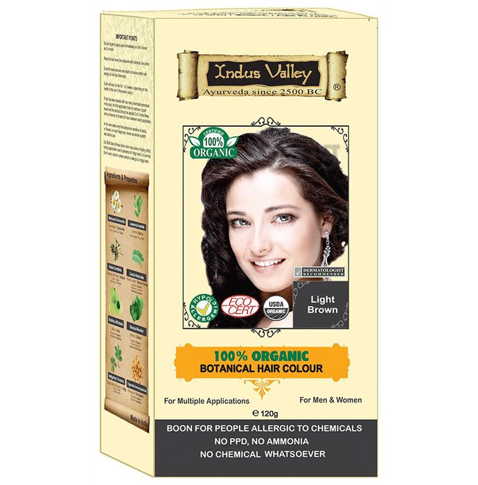 Indus Valley Light Brown Botanical Hair Colour: Buy box of 120 gm Powder at  best price in India | 1mg
