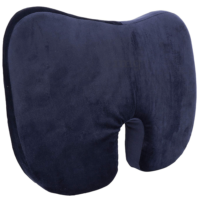Sleepsia Advance Orthopaedic Coccyx Seat Cushion/Pillow with Memory Foam Blue U Shaped