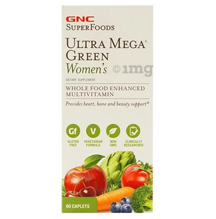 GNC Women's Ultra Mega Green Multivitamin Caplet