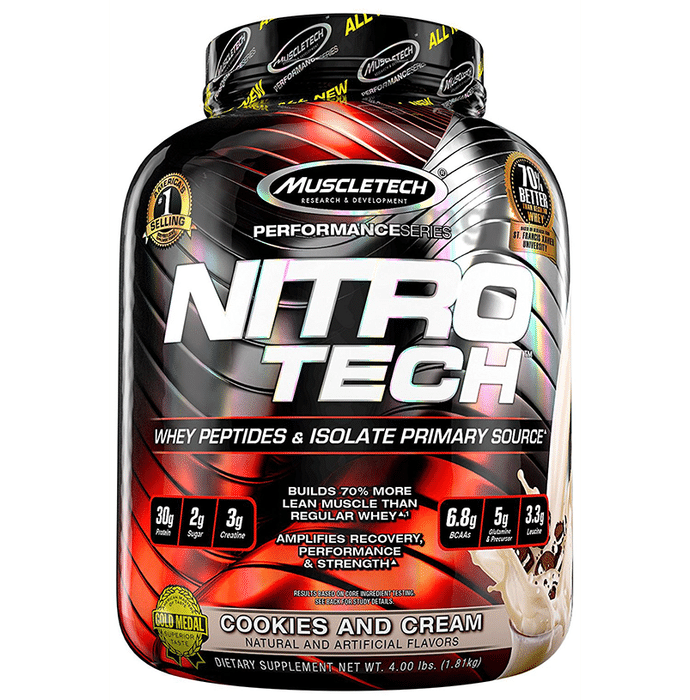 Muscletech Performance Series Nitro Tech Whey Isolate Cookies & Cream