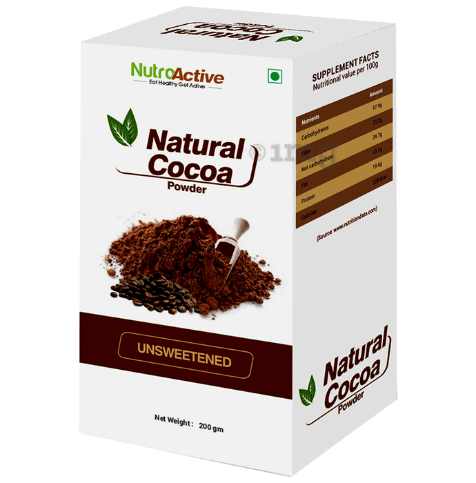 NutroActive Natural Cocoa Unsweetened Powder