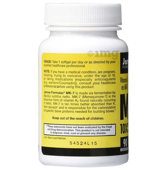 Jarrow Formulas MK-7 Soft Gelatin Capsule for Bone Health: Buy 