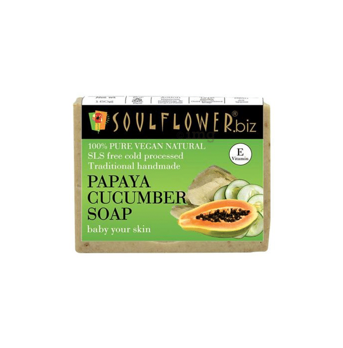 Soulflower Papaya Cucumber Soap