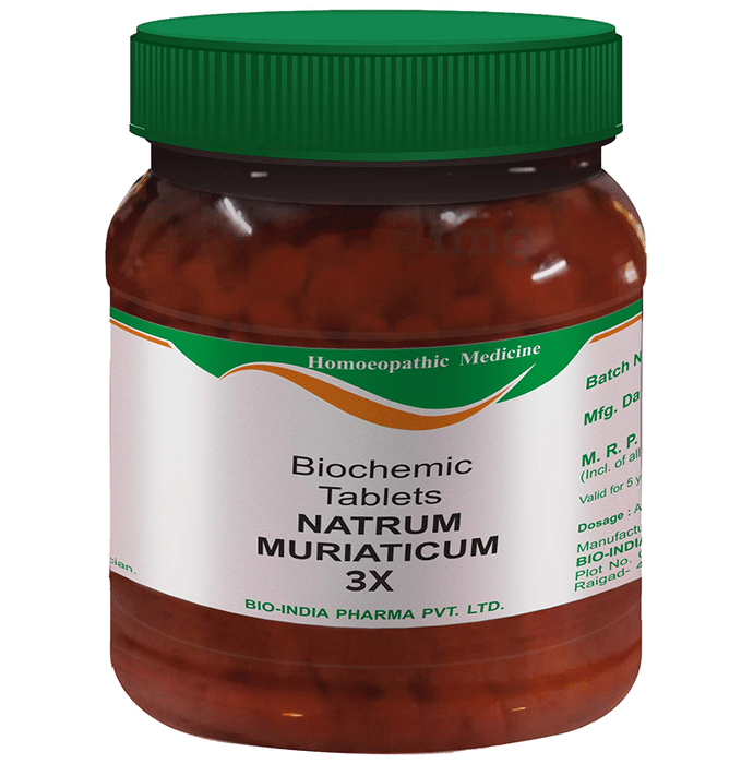Bio India Natrum Muriaticum Biochemic Tablet 3X