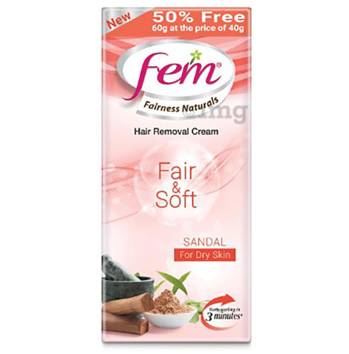 Buy Fem Fairness Naturals Fair & Soft Hair Removal Cream for Sensitive Skin  - Rose 40 gm Online at Discounted Price | Netmeds