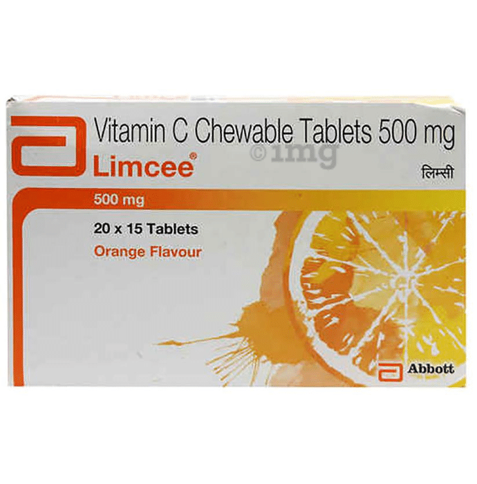 Limcee Vitamin C Chewable Tablet | Flavour Orange