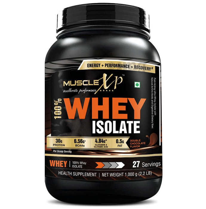 MuscleXP 100% Whey Isolate Powder Double  Chocolate