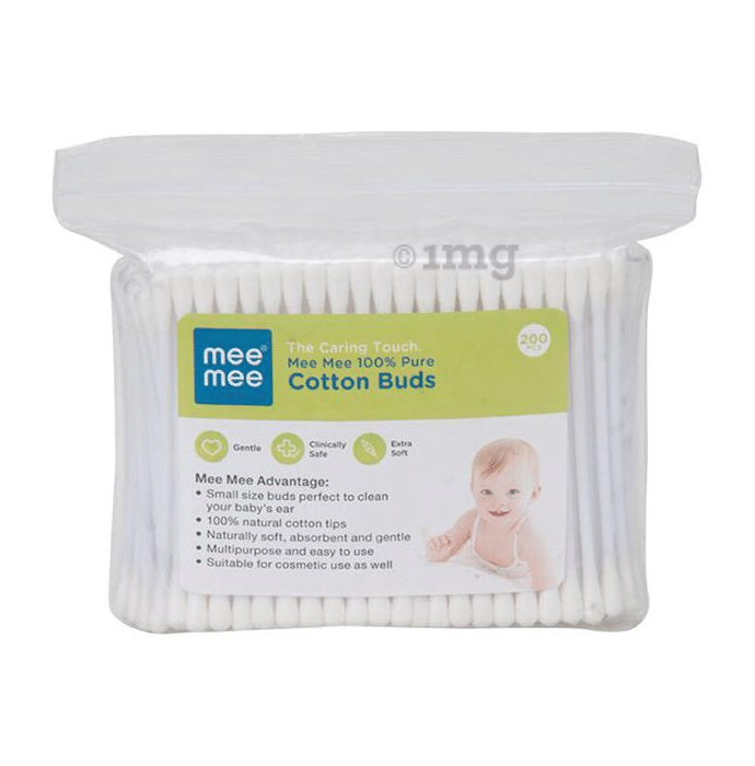 Mee Mee 100% Pure Cotton Buds White