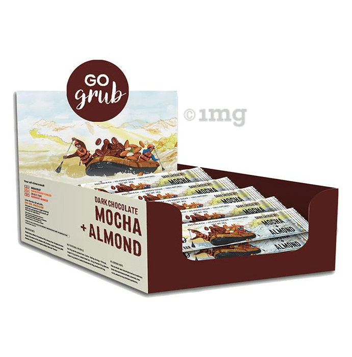 Go Grub Dark Chocolate Mocha Almond Snack Bar (30gm Each)