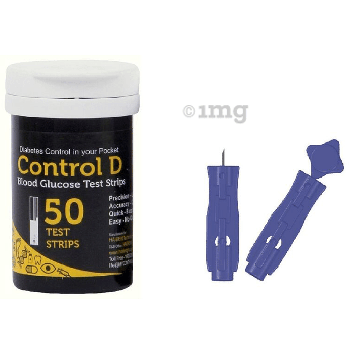 Control D Combo Pack of 50 Test Strips and 50 Lancets