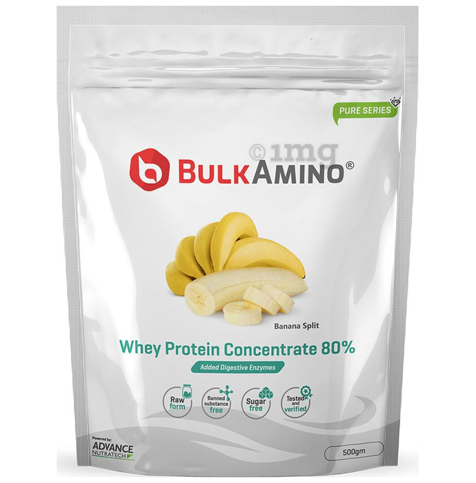 Advance Nutratech Bulk Amino Whey Protein Concentrate 80% Powder Banana Split