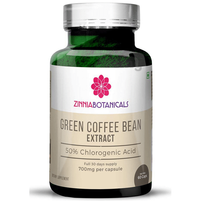 Zinnia Botanicals Green Coffee Bean Supplement 700mg Capsule