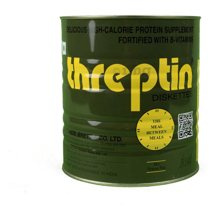 Threptin High-Calorie Protein Supplement with B-Vitamins for Hunger Pangs | Flavour Vanilla Diskette