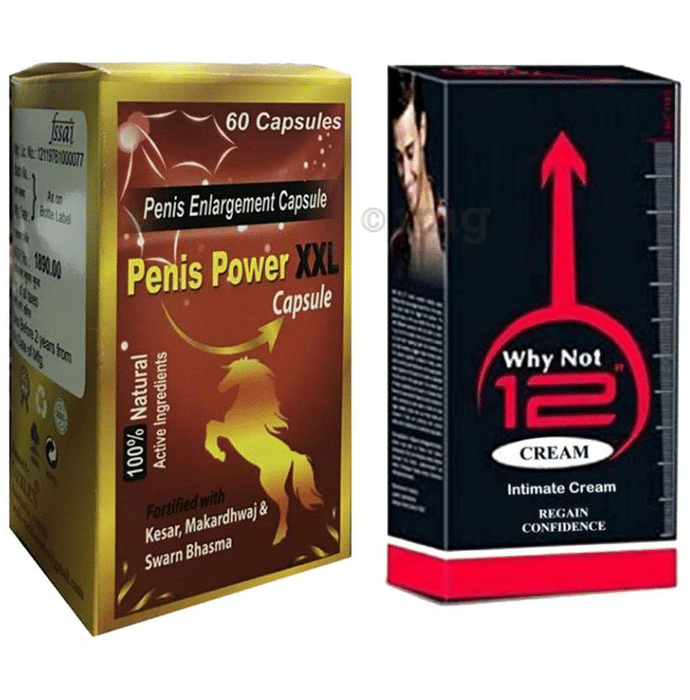 Cackle's Combo Pack of Penis Power XXL 60 & Why Not 12 Cream 60gm