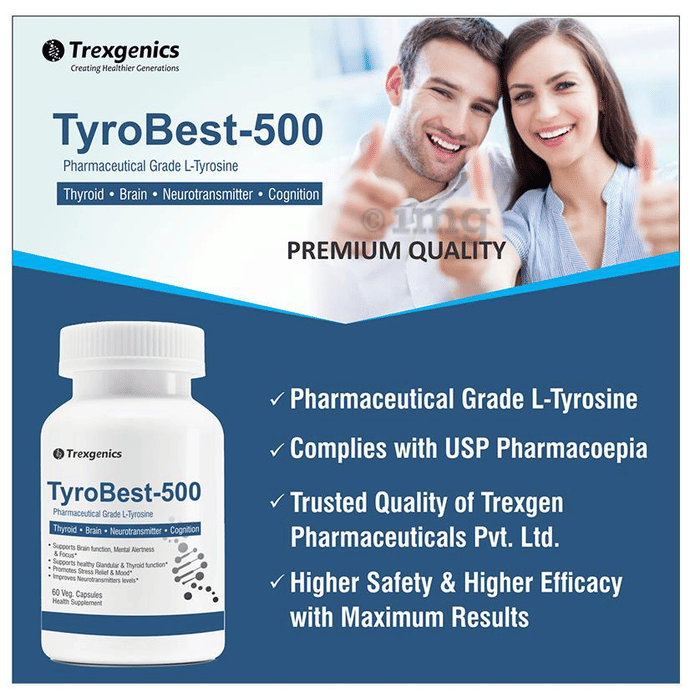 Trexgenics TyroBest 500 L-Tyrosine Veg Capsule