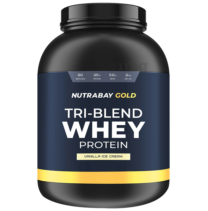 Nutrabay Gold Tri-Blend Whey Protein Vanilla Icecream