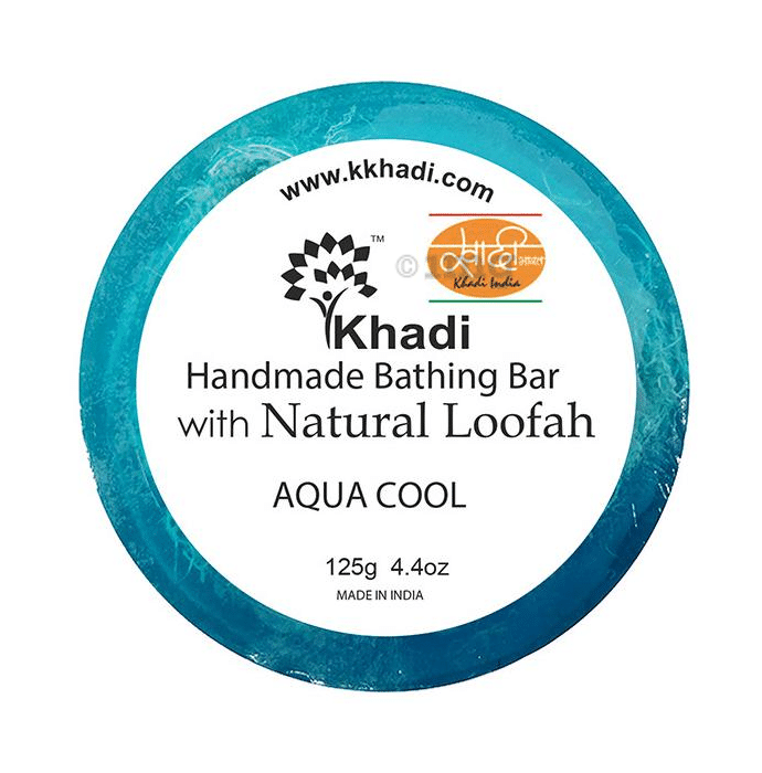 Khadi India Aqua Cool Natural Loofah Handmade Bathing Bar