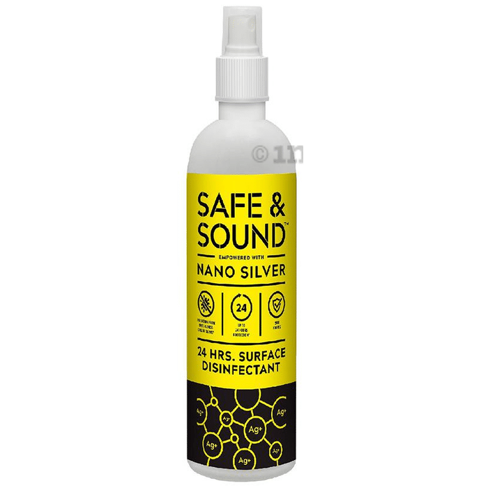 Safe & Sound Nano Silver 24 Hrs. Surface Disinfectant with Spray Bottle