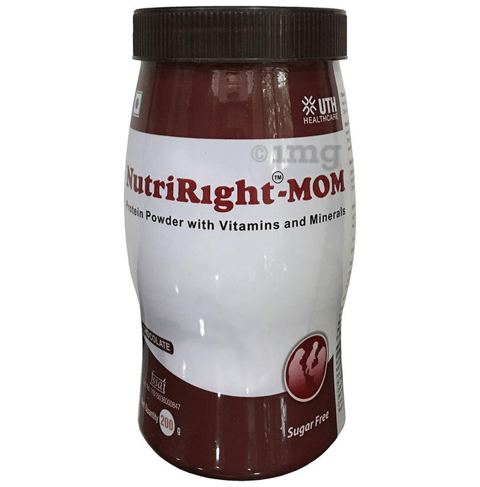 Nutri-Right Mom with Whey Protein, Vitamins & Minerals | Flavour Powder Chocolate Sugar Free
