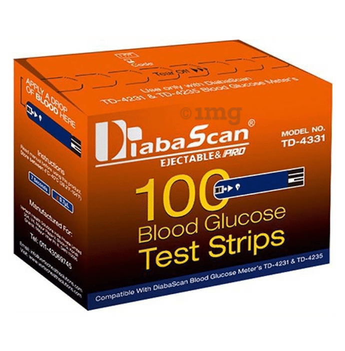 DiabaScan Blood Glucose Test Strip (Only Strips)