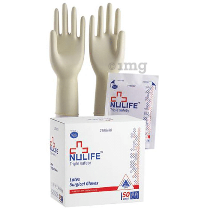 Nulife Gynaecological Elbow Length Surgical Gloves Sterile Powdered Large