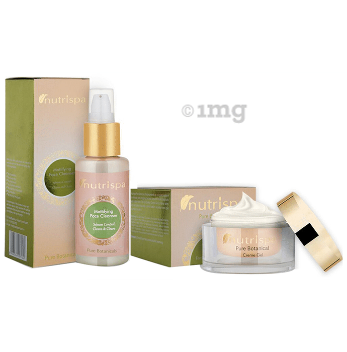 Nutrispa Combo Pack of Pure Botanical Creme Gel and Mattifying Face Cleanser