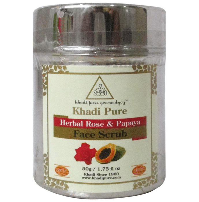 Khadi Pure Herbal Rose & Papaya Face Scrub