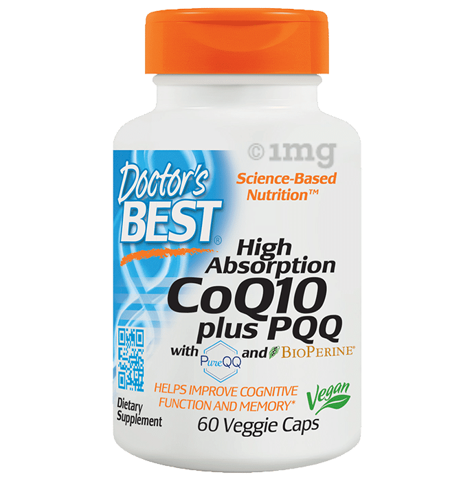 Doctor's Best High Absorption CoQ10 Plus PQQ Veggie Capsule | For Cognitive Function & Memory