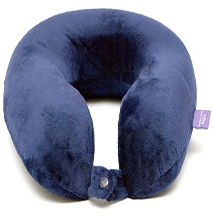 Viaggi Memory Foam Travel Neck Pillow Navy Blue