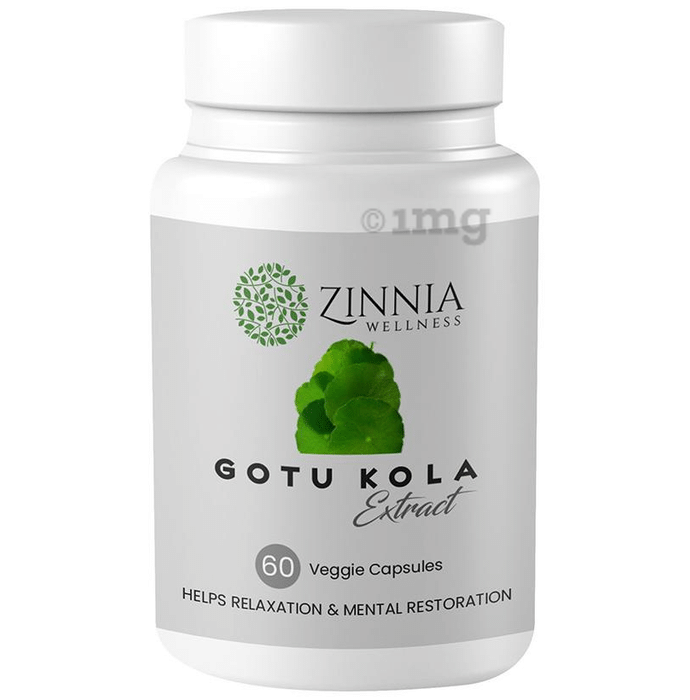 Zinnia Wellness Gotu Kola Extract Veggie Capsule