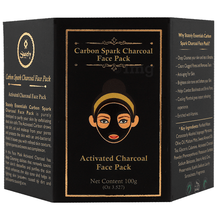 Stately Essentials Carbon Spark Charcoal Face Pack