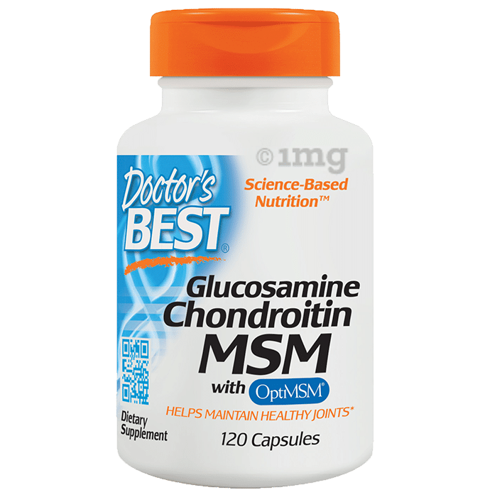 Doctor's Best Glucosamine Chondroitin MSM with OptiMSM | Veggie Capsule For Healthy Joints