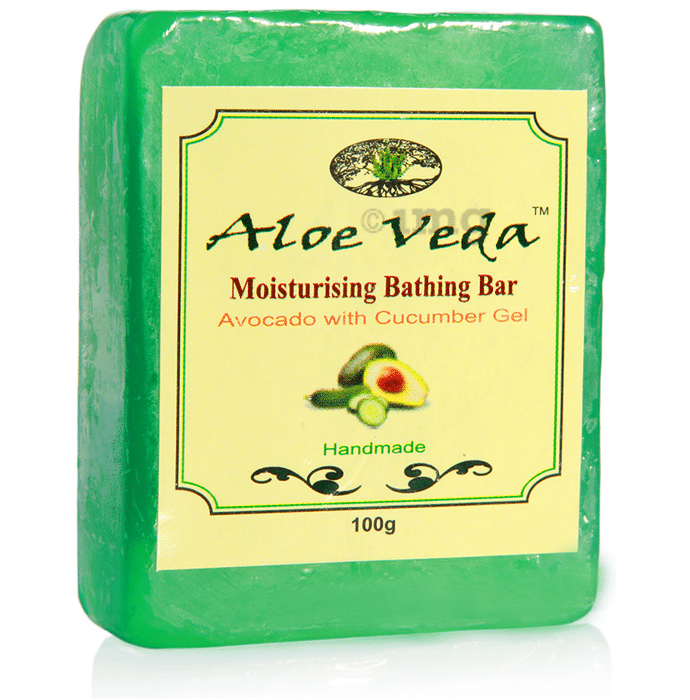Aloe Veda Moisturising Bathing Bar Avocado with Cucumber Gel